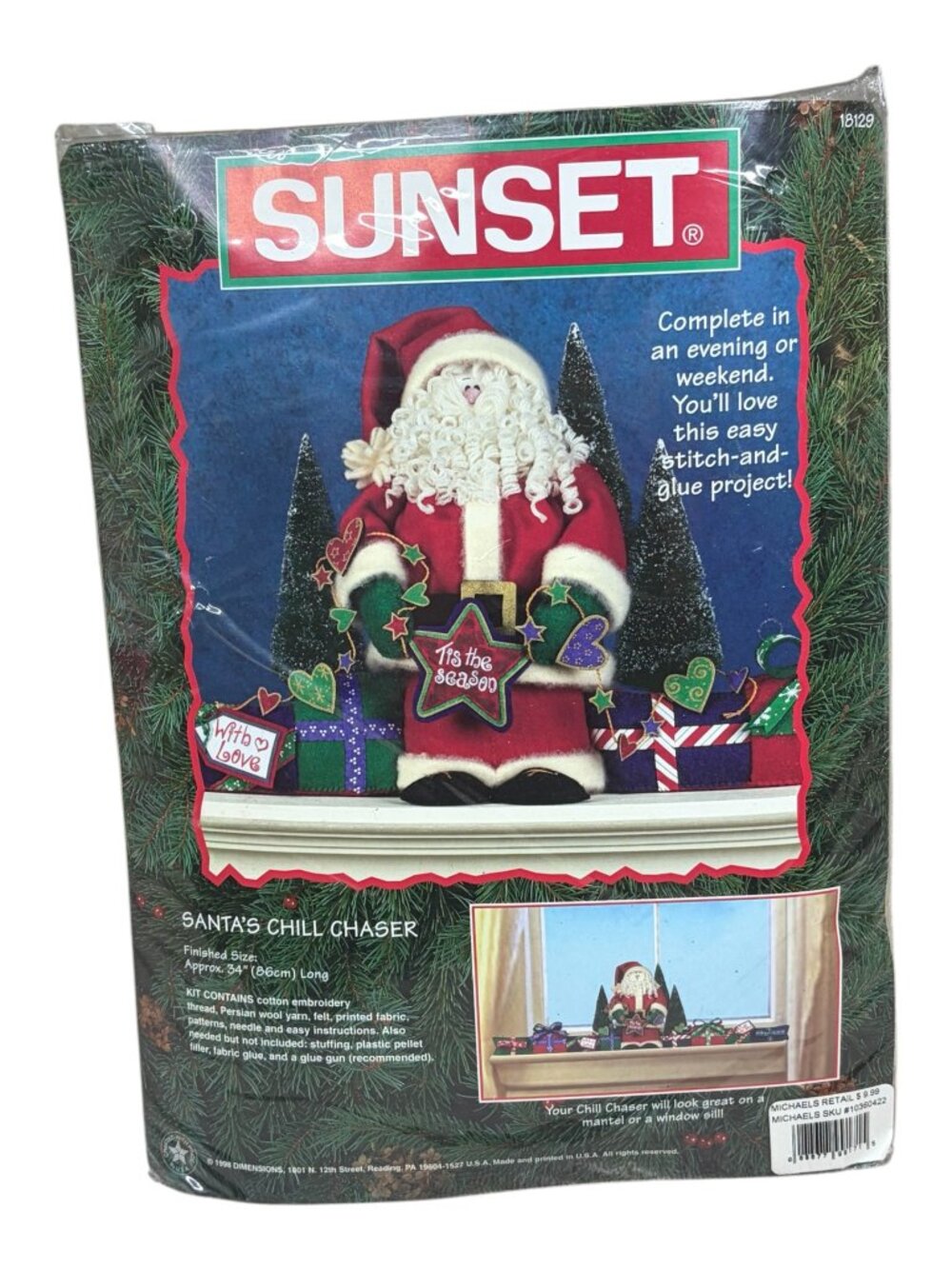 Dimensions Sunset Santa Chill Chaser 18129 Kit NOS 1998